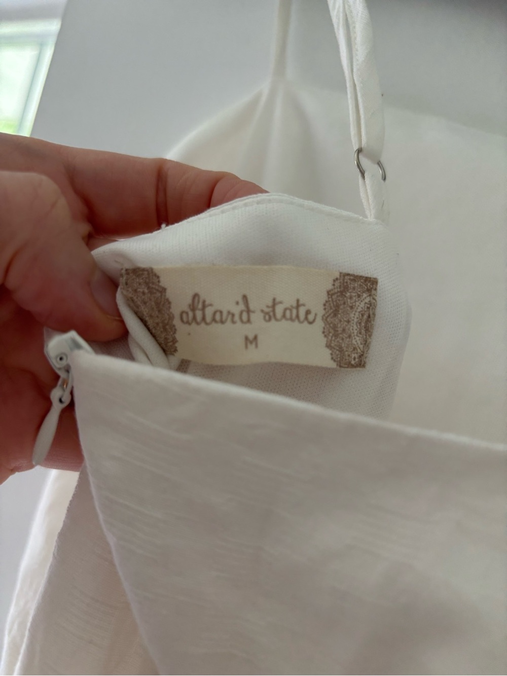Altar'd State White Linen Ruffle-Hem Dress - Picture 3 of 3